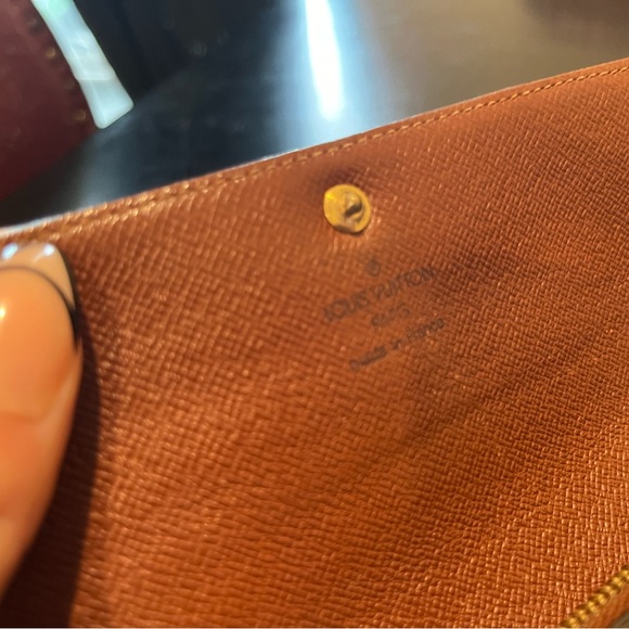 Louis Vuitton Bifold Long Gold Monogram Brown Snap Wallet Authentic Used - Picture 6 of 10